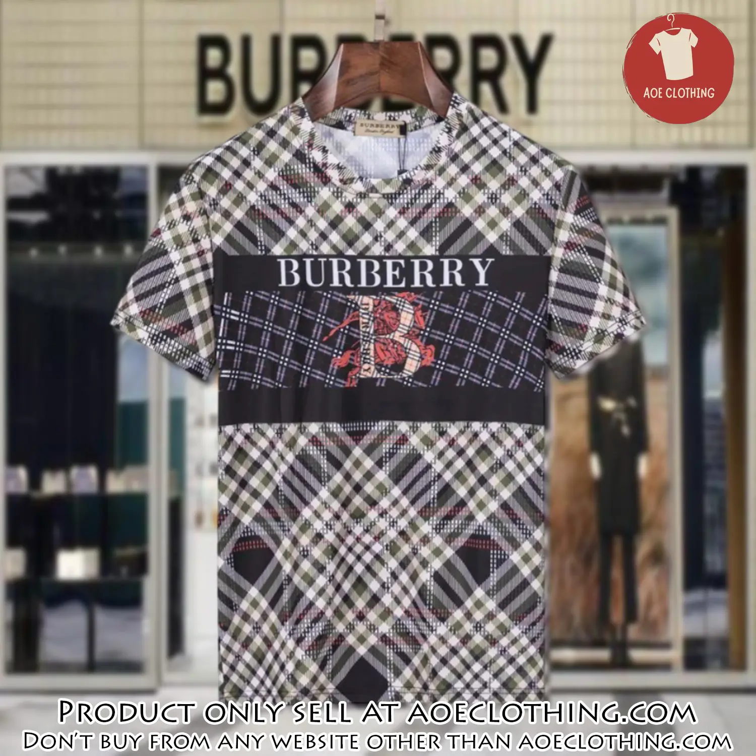 Burberry luxury brand tshirt outfit for men women aoe1748585